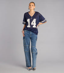 Game Ready Glam Rhinestone Jersey Top