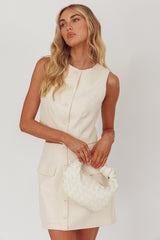 Montreal Woven Crescent Bag Ivory