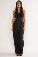 Meri Side Pocket Trouser Pants Black