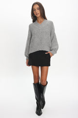 Samaya Chunky Knit Sweater Grey