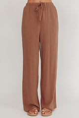 Eniola Drawstring Pants Chocolate