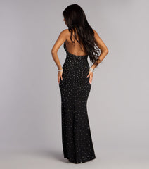 Kinsley Rhinestone Halter Formal Dress