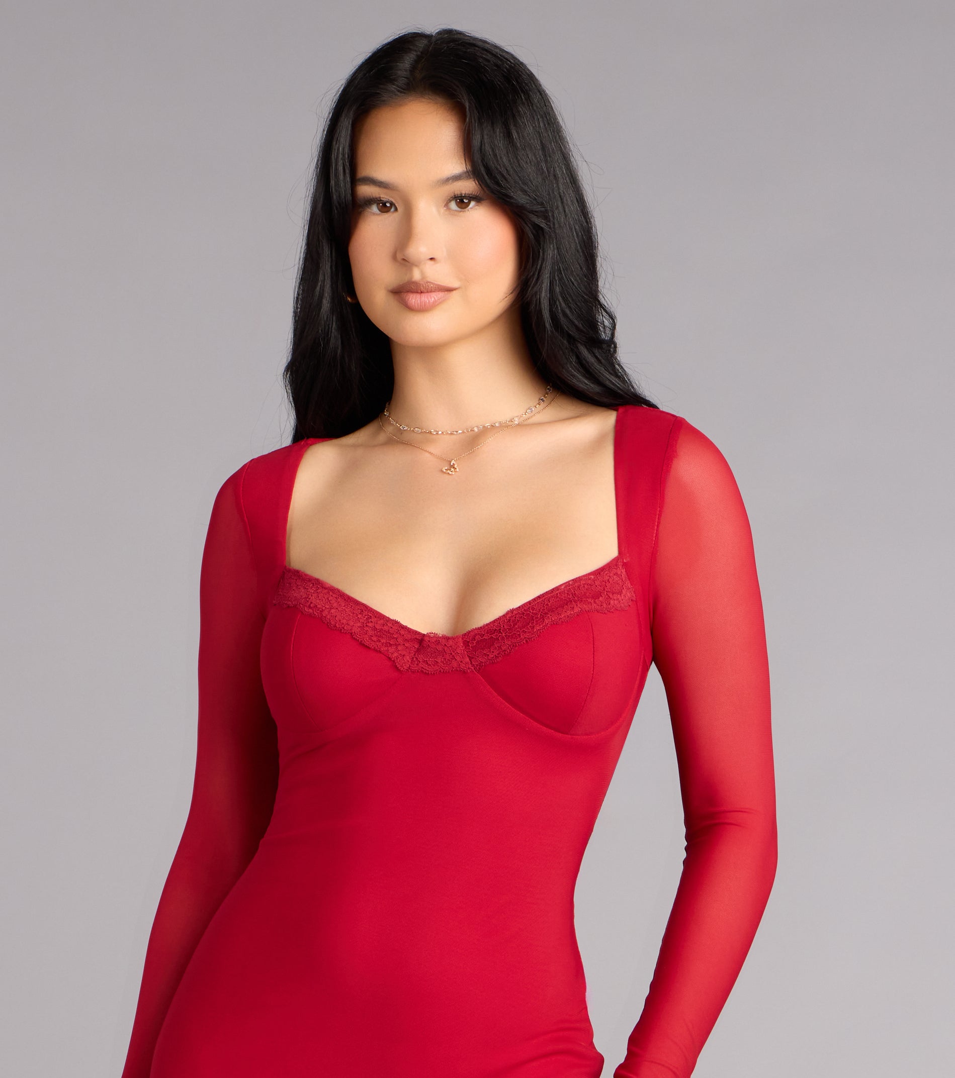 Sweet Illusion Mesh Bodycon Mini Dress