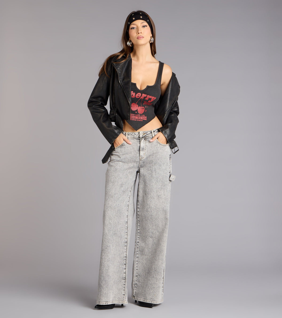 Sweet And Spicy Cherry Graphic Crop Top