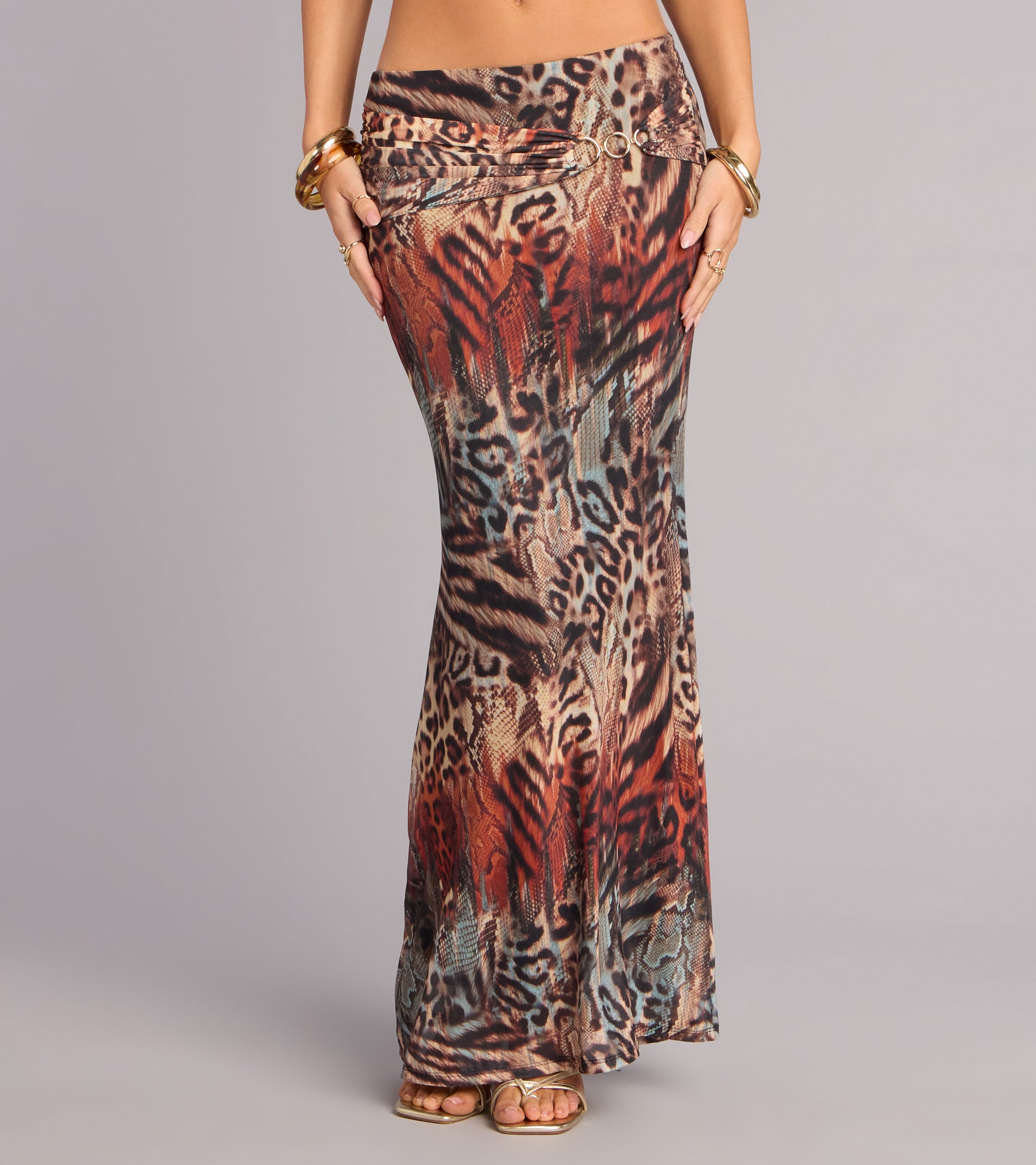 Untamed Vibes Animal Print Maxi Skirt