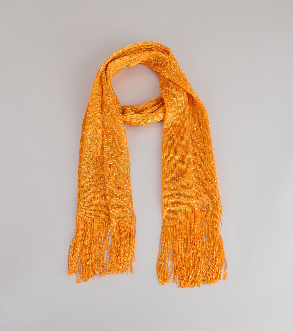 Soft Glow Lurex Fringe Scarf