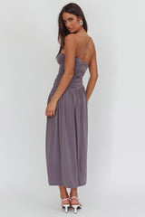 Destination One-Shoulder Maxi Dress Taupe