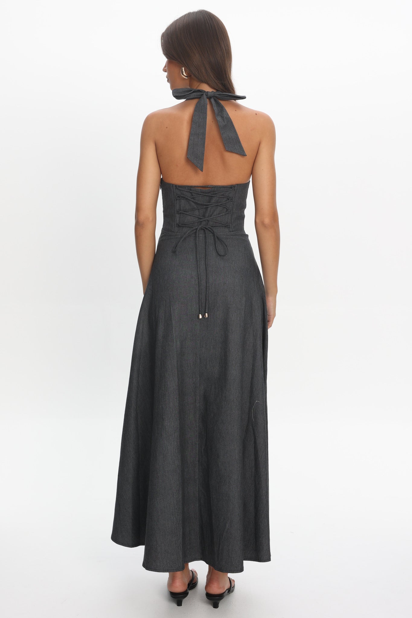 Riga Halterneck Maxi Dress Black