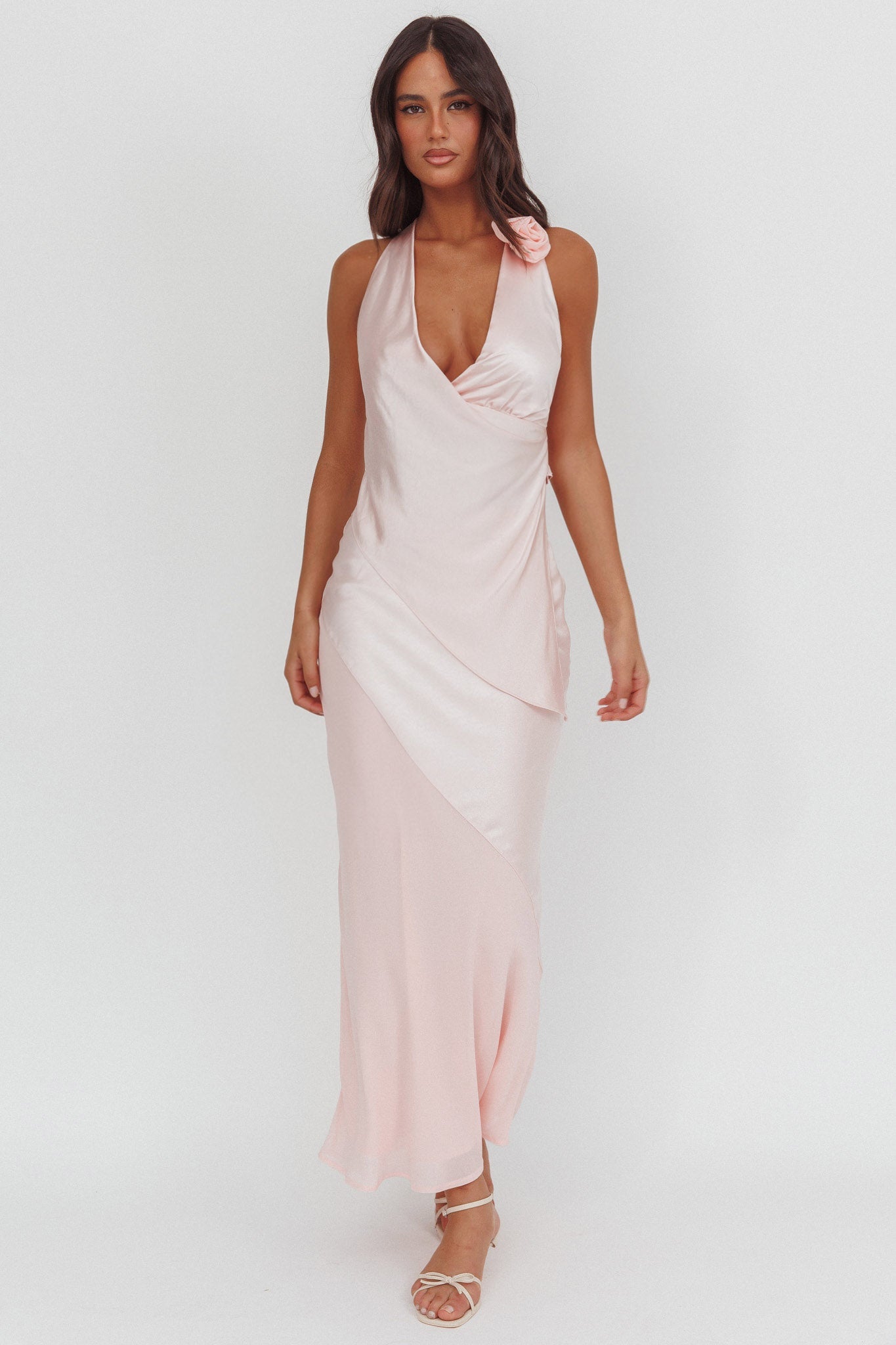 Easy Love Contrast Maxi Skirt Pink