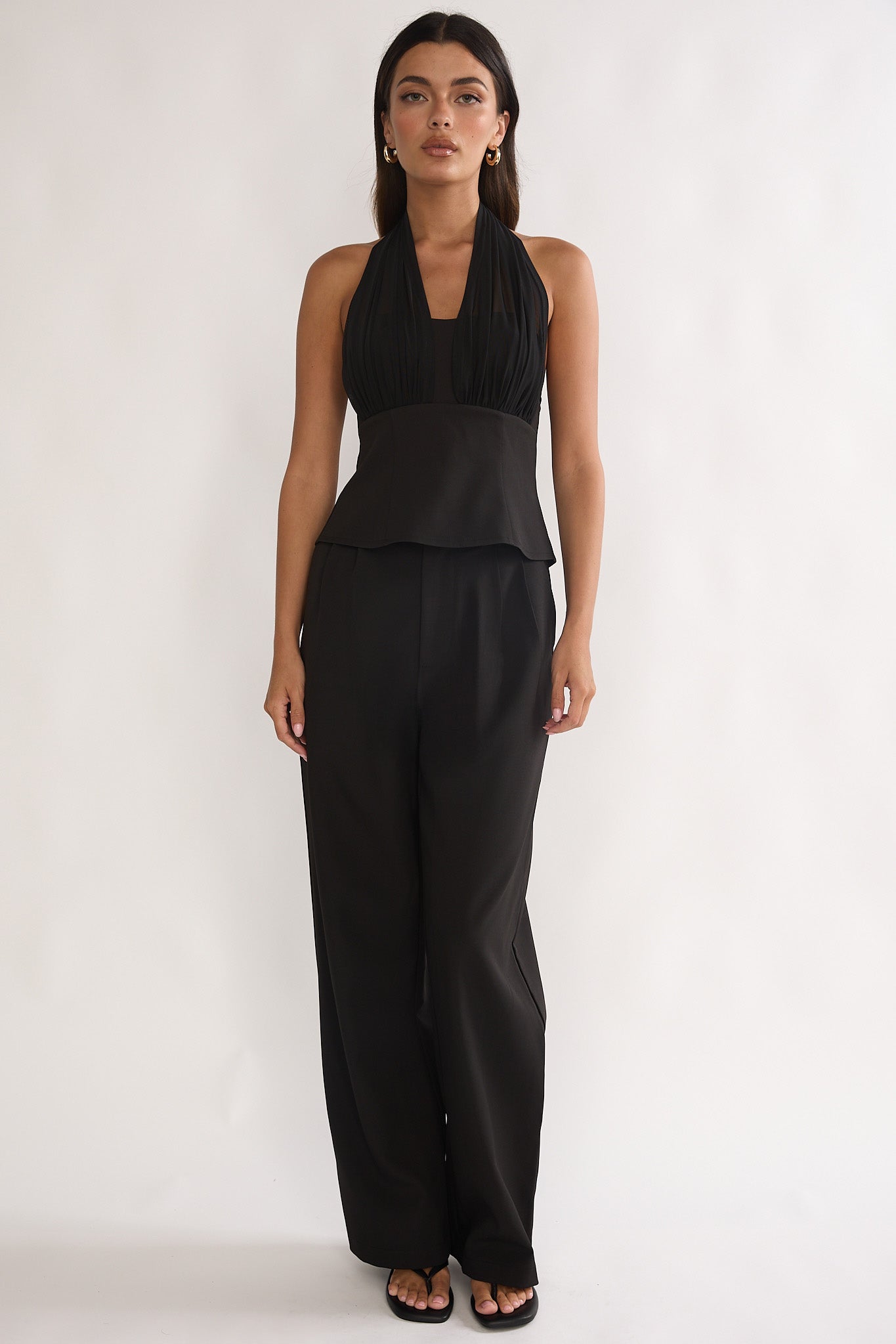 Meri Halterneck Top Black