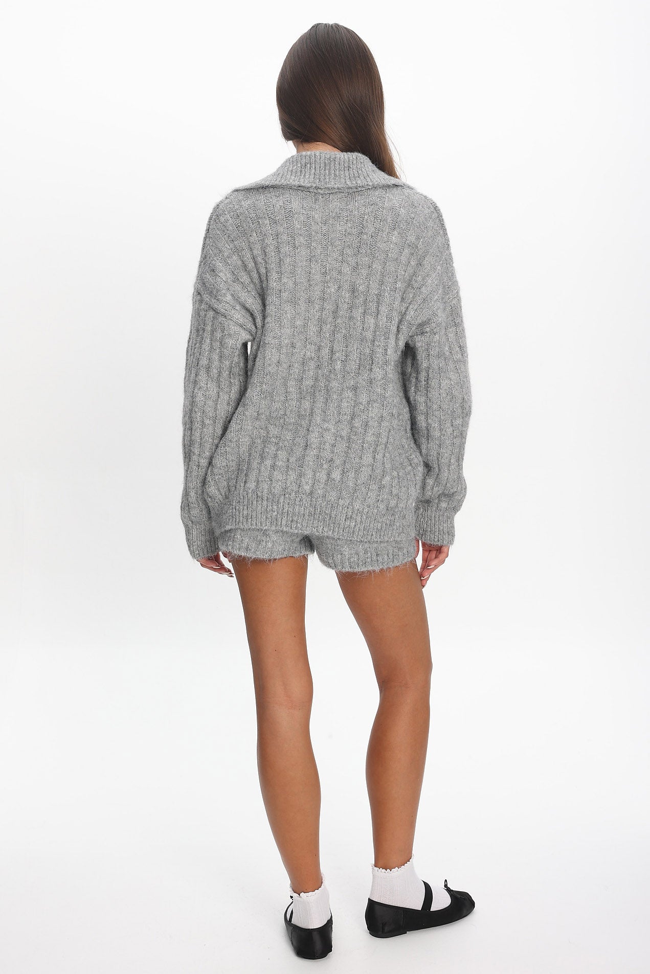 Jenae Oversized Drop Shoulder Sweater Grey