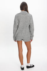 Jenae Oversized Drop Shoulder Sweater Grey