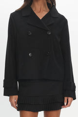 London Night Double-Breasted Coat Black
