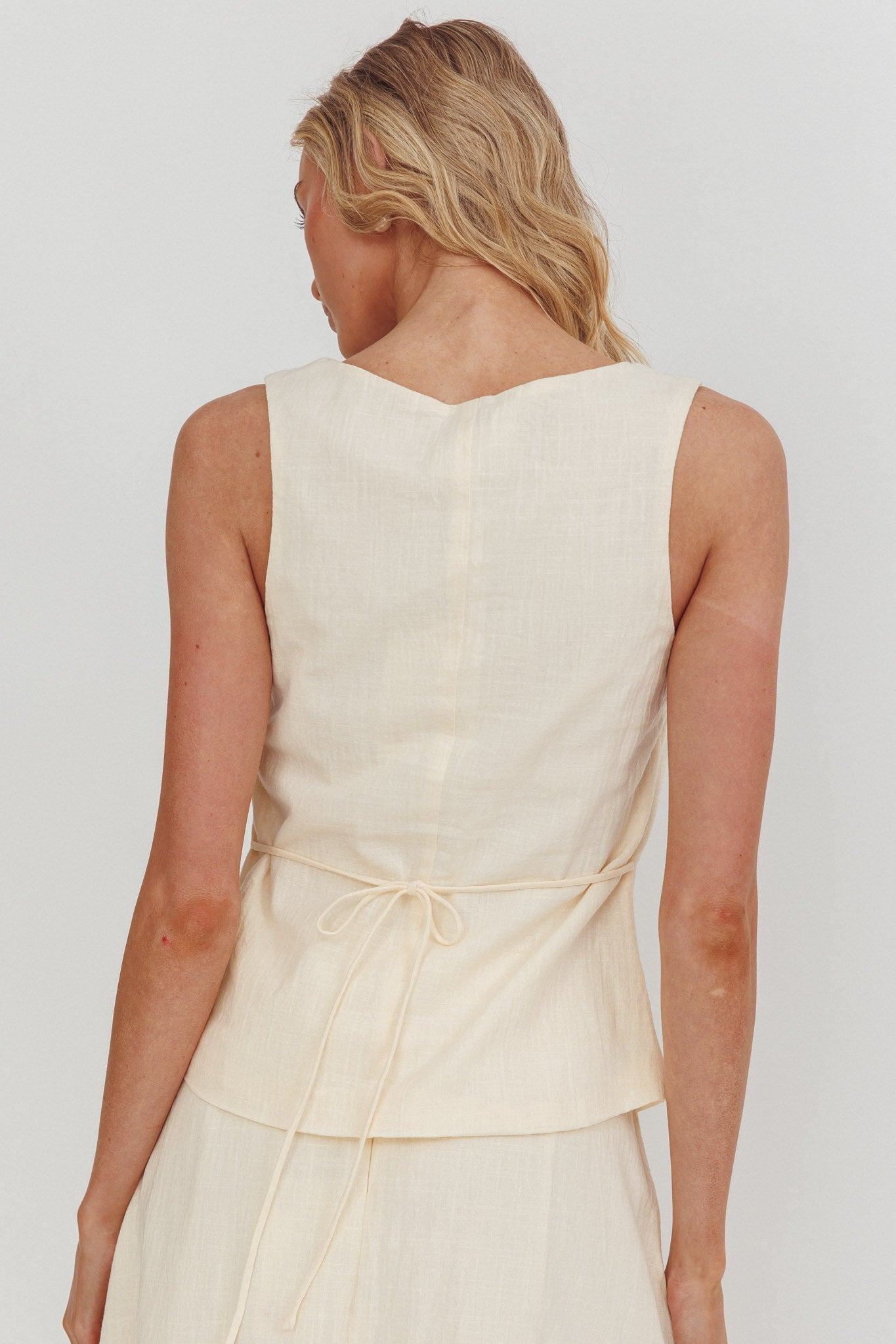Morning Lights Button Up Top Cream