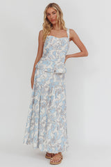 Morning Lights Godet Maxi Skirt Paisley