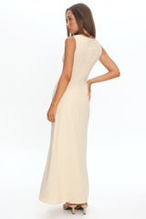 Perry Lace Insert Maxi Dress Vanilla