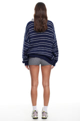 LIONESS Rising Sun Jersey Sweater Navy