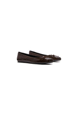 THERAPY Laine Ballet Flat Chocolate Croc