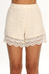 Perrine Lace Shorts Oat